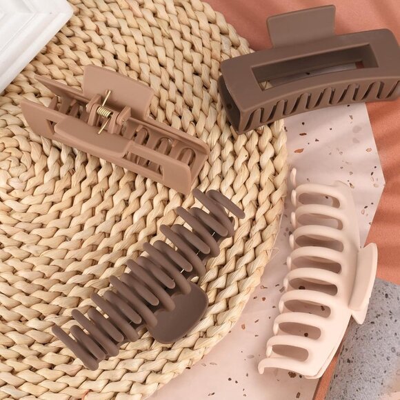 Hair Clips for Women 4.3 Inch Large Hair Claw Clips for Women Thin Thick Curly H - Picture 7 of 9